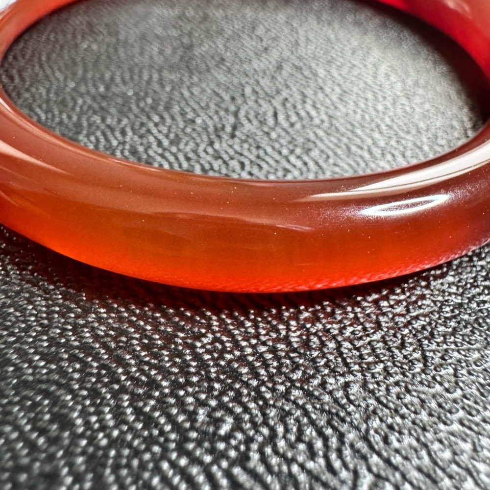 Carnelian Natural Stone Bangle Bracelet - Picture 3 of 7